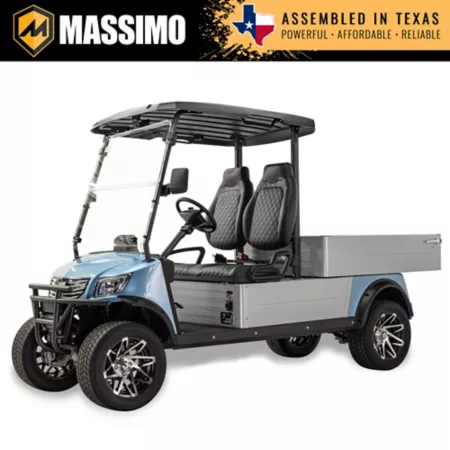 Massimo 2 Seater 48V MVR Cargo Max Utility Electric Golf Cart with Dump Blue Golf Carts