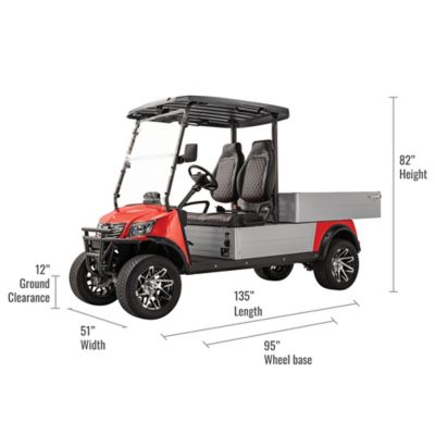Image showing 8 th Massimo 2-Seater 48V MVR Cargo Max Utility Electric Golf Cart with Dump Bed, Blue