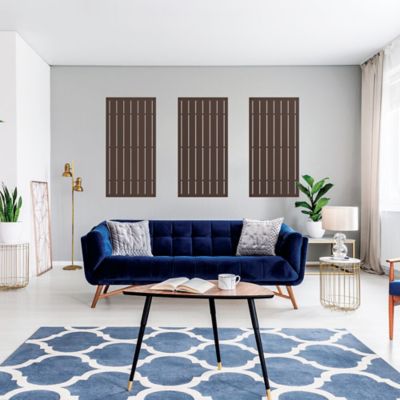 Image showing  2 ft. x 4 ft. Boardwalk Umber Decorative Screen Panel