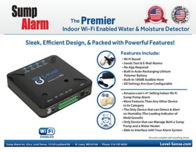 Image showing  Sump Pump High Water Alarm, Wi-Fi Enabled, Temperature, Humidity, and Leak Detection, LS-PRO-120VAC-WIFI-US-