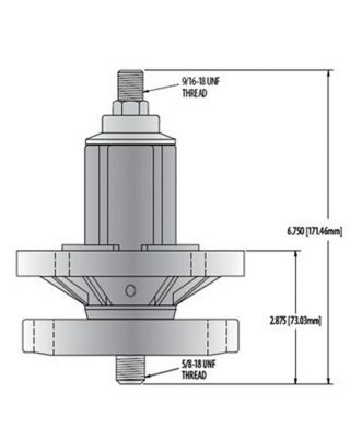 Image showing  Lawn Mower Deck Spindle Assembly for GY20050 GY20785 Fits John Deere Lawn Tractors L100 L107 L108 L110 L120 L130