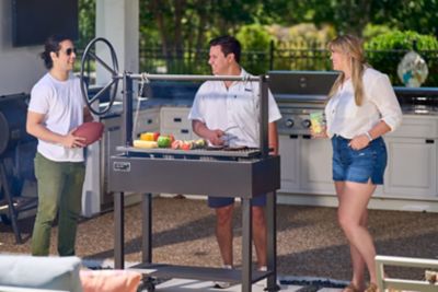 Image showing  Santa Maria Charcoal Cart Grill, 650 sq. in., Black