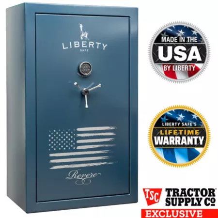 Liberty Safe Revere 52 Long Gun E-Lock 60 Minute Pistol Safe Blue Gun Safes