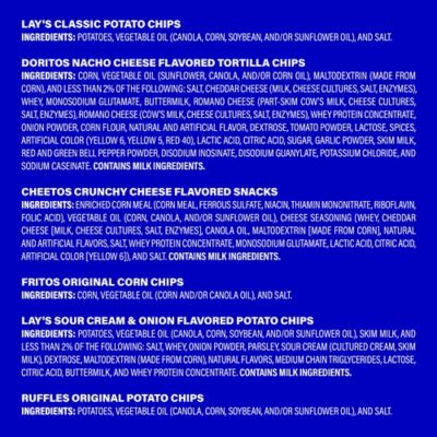 Image showing  Potato Chips Bags Variety Pack