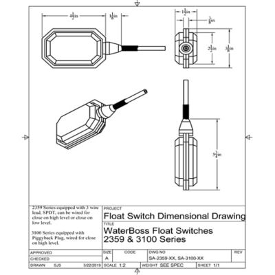 Image showing 5 th Sump Alarm Indoor/Outdoor, Sump Pump High Water Alarm, 120V, 33 ft. Float, SA-120V-1L-33