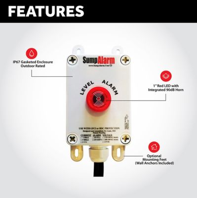 Image showing  Indoor/Outdoor, High Water Alarm, 12 VDC, Includes 10 ft. Float Length, SA-12VDC-1L-10