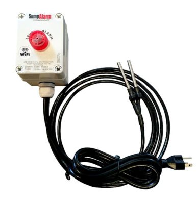 Sump Alarm Indoor/Outdoor, High/Low Water Alarm, Includes 10 ft. Conductivity Sensor, WiFi Enabled, SA-120V-1L-10C-WIFI