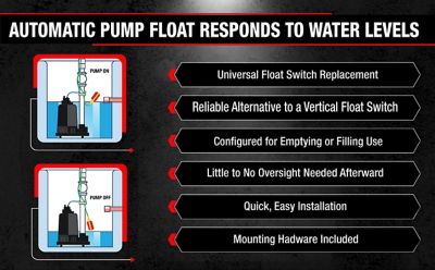 Image showing  Sump Pump Wire Lead General Purpose Float Switch, 6 ft. Length, Rated up to 13 Amps, SA-2359-2