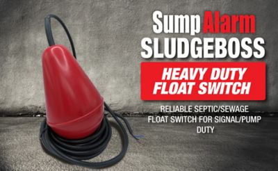Image showing 6 th Sludge Boss Sewage/Septic Wire Lead Float Switch, 20 ft. Length, Rated Up to 13 Amps, Designed for Heavy Solids