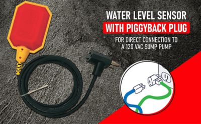 Image showing  Sump Pump Float Switch, Piggyback Style, 10 ft. Length, Rated up to 13 Amps, SA-3100-3