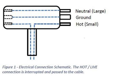 Image showing  Piggyback Power Cord, 6 ft., Control of Pumps or Motors, 10 Amp Load @ 120 Volts, PC-PB-6-18-2