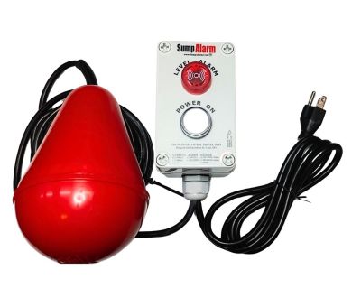 Sump Alarm Indoor/Outdoor, Sewage/Septic High Water Alarm with Power Indicator LED, Includes Float, SA-120V-2L-16SB