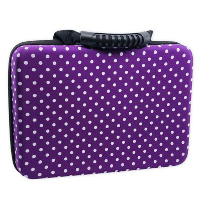 Flipo Large Purple Polka Dot Battery Storage Case