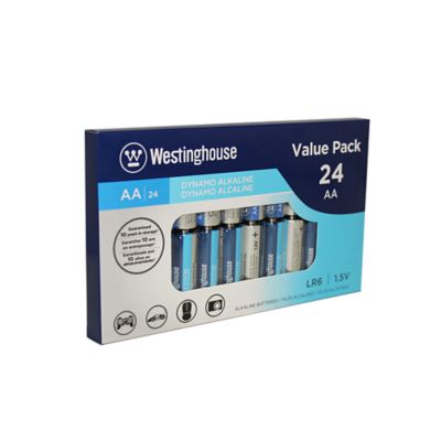 Flipo Westinghouse AA Dynamo Alkaline Batteries, 24 pk.
