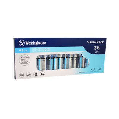 Flipo Westinghouse AA Dynamo Alkaline Batteries 36-Pack