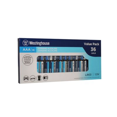 Flipo Westinghouse AAA Dynamo Alkaline Batteries, 36 pk.