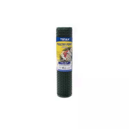 Tenax 3/4 in x 3/4 in Mesh Poultry Fence 25 ft x 2 ft Green Chicken Wire & Poultry Netting