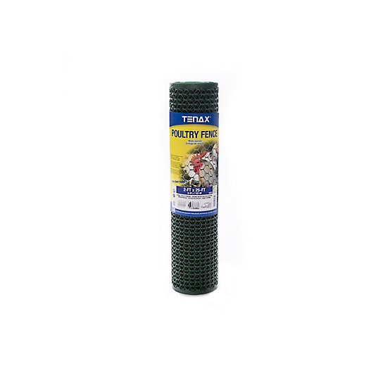 Tenax 3 ft. H X 25 ft. L 20 Ga. Green Poultry Fence Tenax 3 ft. H X 25 ft. L 20 Ga. Green Poultry Fence
