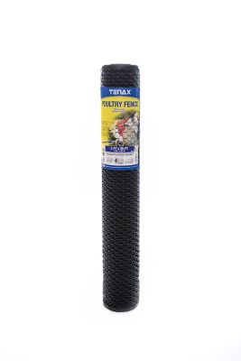 Tenax 3/4 in. x 3/4 in. Mesh 25 ft. x 3 ft. Poultry Fence, Black