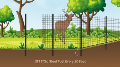 Image showing  100 ft. x 7.5 ft. Deer Fence Barrier, Reinforced Edge, Select