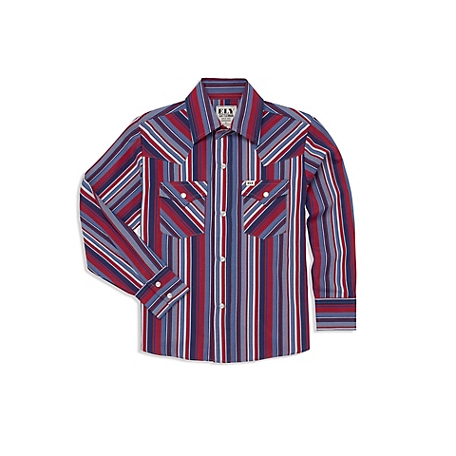 Ely Cattleman Long Sleeve Textured Stripe Shirt