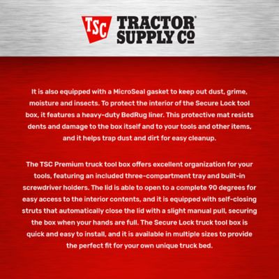 Image showing 9 th Tractor Supply 69 in. Premium Tool Box, Low Profile
