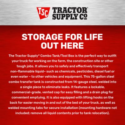 Image showing 8 th Tractor Supply 75 gal. Steel/Aluminum Combo Transfer Tank