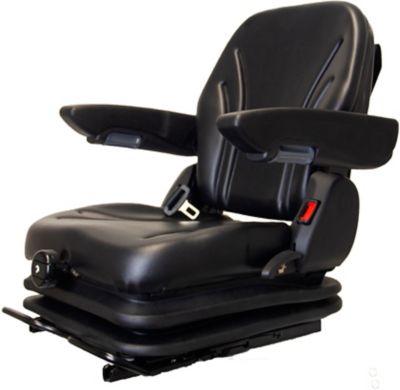 Black Talon Low-profile suspension, Heavy Duty Vinyl Seat with Arm Rests, 380135BK-PLN