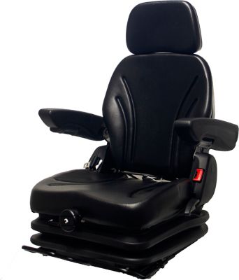 Black Talon Low-profile suspension, Heavy Duty Vinyl Seat with Arm Rests, 380413BK-PLN