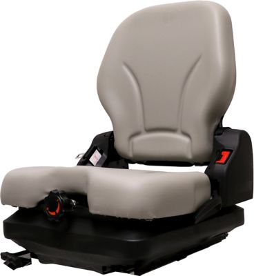 Black Talon Low-profile suspension, Heavy Duty Vinyl Seat no Arm Rests, Gray