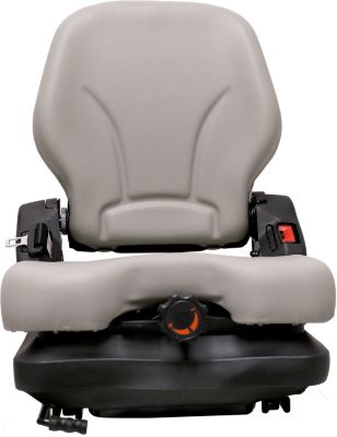 Image showing 1 th Black Talon Low-profile suspension, Heavy Duty Vinyl Seat no Arm Rests, Gray