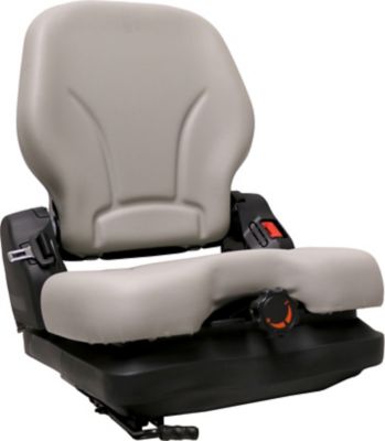 Image showing 2 th Black Talon Low-profile suspension, Heavy Duty Vinyl Seat no Arm Rests, Gray