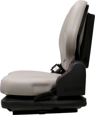 Image showing 4 th Black Talon Low-profile suspension, Heavy Duty Vinyl Seat no Arm Rests, Gray