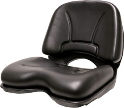 Black Talon High-Open Back Plastic Pan Seat, Black