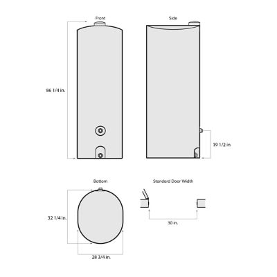 Image showing  260 gal. Plastic Emergency Water Storage Tank