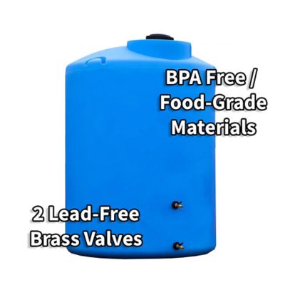 Image showing  500 gal. Round Plastic Emergency Water Storage Tank