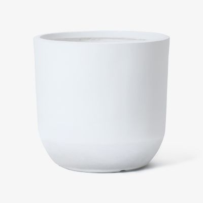 LuxenHome Round Smooth Finish MgO Planter
