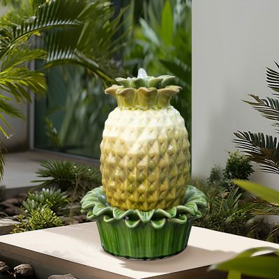 Image showing  Pineapple Ceramic Indoor Outdoor Tabletop Fountain, WHF1900