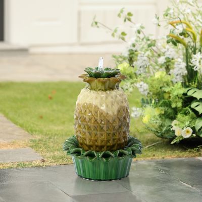 Image showing  Pineapple Ceramic Indoor Outdoor Tabletop Fountain, WHF1900