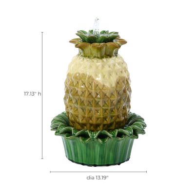 Image showing  Pineapple Ceramic Indoor Outdoor Tabletop Fountain, WHF1900