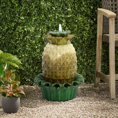 Image showing  Pineapple Ceramic Indoor Outdoor Tabletop Fountain, WHF1900