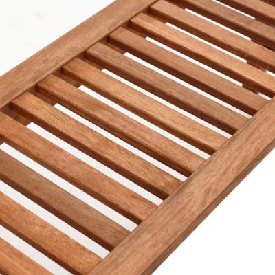 Image showing 8 th LuxenHome Carmel Solid Wood Outdoor Dining Bench