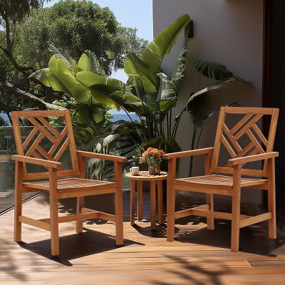 Image showing  Carmel Outdoor Solid Wood Dining Chairs, 2-Pack