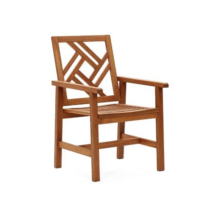 Image showing  Carmel Outdoor Solid Wood Dining Chairs, 2-Pack