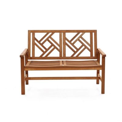 Image showing  Carmel Solid Wood Outdoor Loveseat Park Bench