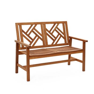 Image showing  Carmel Solid Wood Outdoor Loveseat Park Bench
