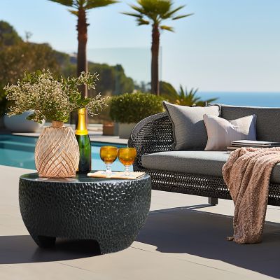 Image showing  Mod Cement Round Outdoor Coffee Table