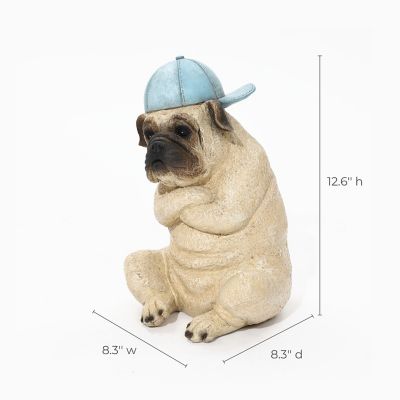 Image showing 8 th LuxenHome Calling All Gnomes Garden Sculpture Resin Statue, Indoor and Outdoor