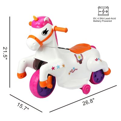 Image showing  Ride on Unicorn, The Electric Unicorn Ride On Toy with Music