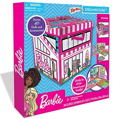 Tara Toy ZipBin Barbie Dreamhouse Toy Box, Kids Age 3+